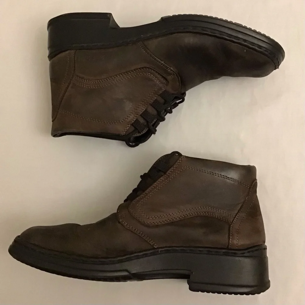 Josef Seidel 8.5 (41) Ankle Boots Men’s Leather Lace Up Brown Comfort Shoes